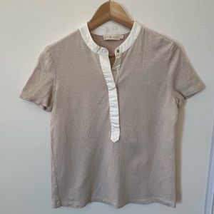 Tory Burch Polo Shirt with White Collar